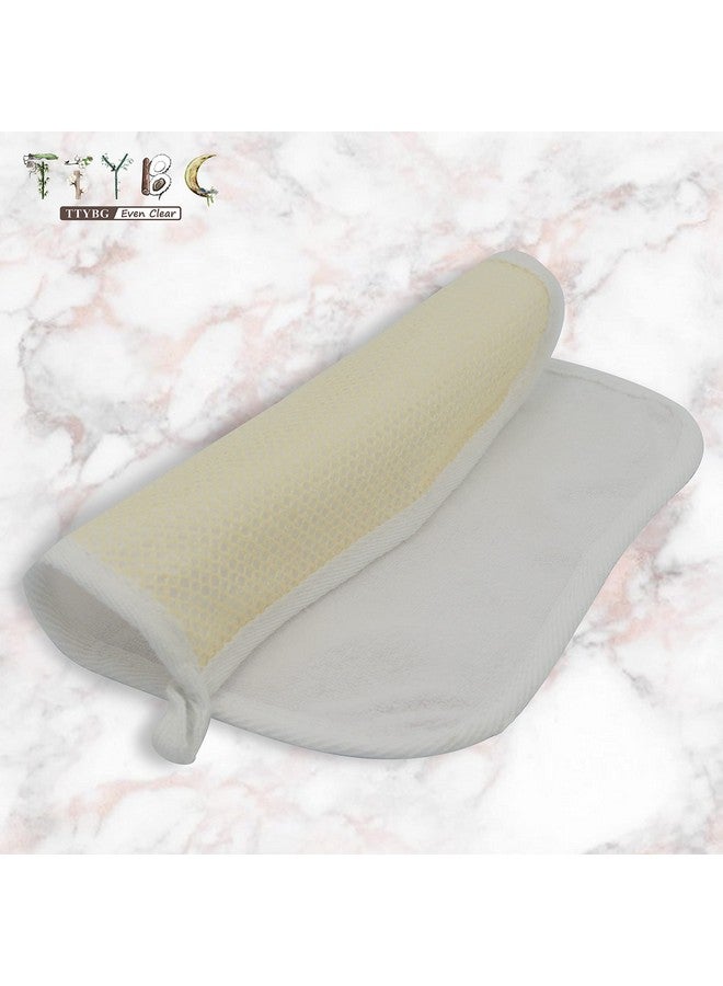 TTYBG 5 Pack Soft Weave Home Spa Bath Shower Exfoliating Massage Face Body Wash Cloths, Dual-Sided With Exfoliating Scrub And Soft Terry Cloth Towel - Image 4