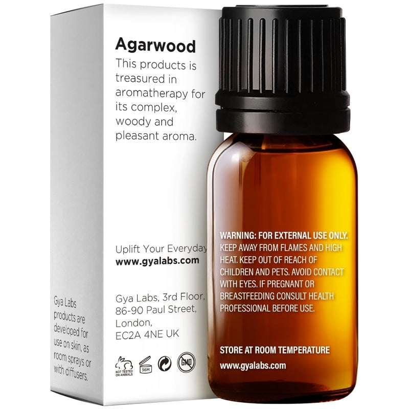 Gya Labs Agarwood Essential Oil - 0.34 Fl Oz - for Hair, Skin, Diffuser, Aromatherapy & DIY Candle Making Scent - Image 2