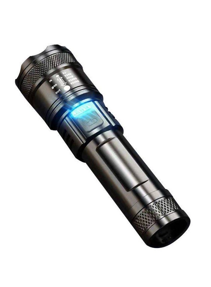 1 PCS Powerful Led Small Flashlights, Tactical Flash Light, Built-in 1800mah Battery Long Range Spotlights, Torch Emergency Light With COB Light - Image 1