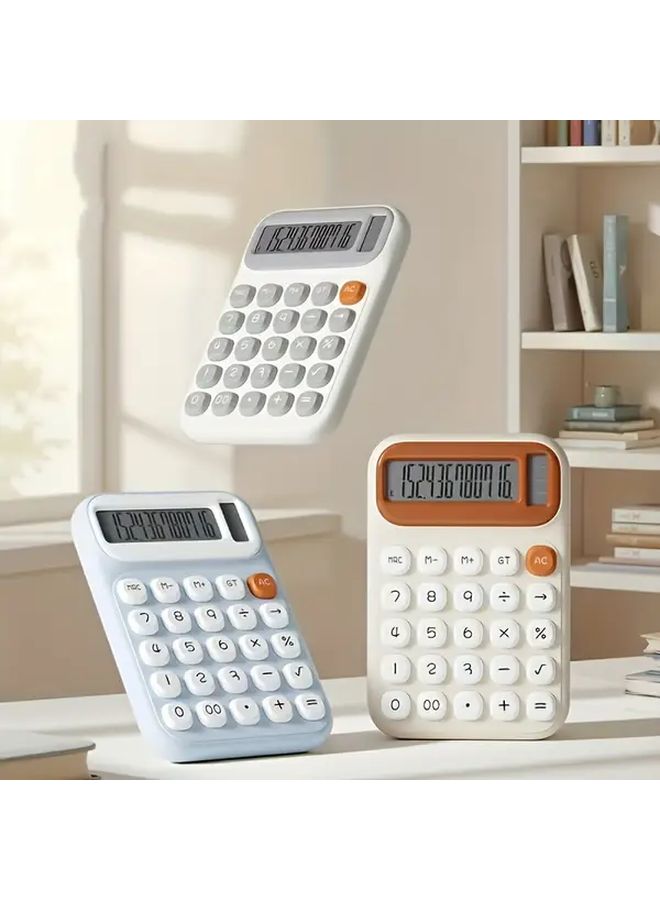 12 Digit Large Display Calculator Grey Solar Battery Dual Power Office Home - Image 3