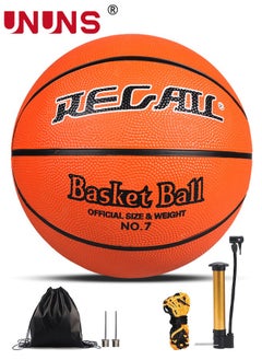 UNUNS Basketball,Standard Official Size 7/29.5'' Basketball,Composite Leather Street Basketball,Match Training Sports Ball,Indoor Outdoor Game For Kids Youth Adults,With Pump/Ball Needle/Net Bag/Ball Bag  - Image 1