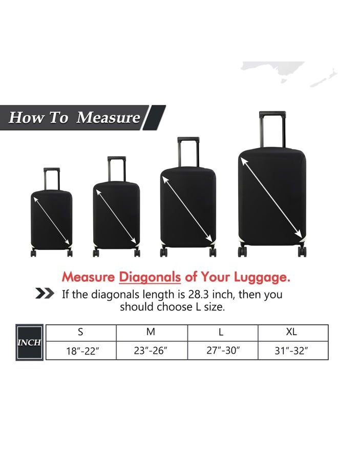 HYPER VENTURE Luggage Cover Suitcase Protetor, Black, XL, Black - Image 5