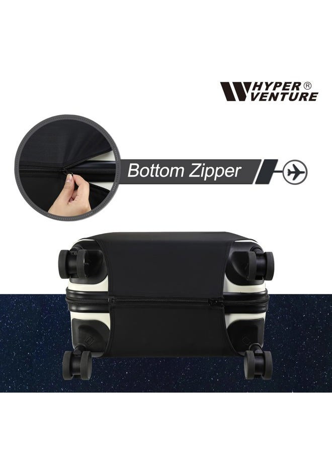 HYPER VENTURE Luggage Cover Suitcase Protetor, Black, XL, Black - Image 3