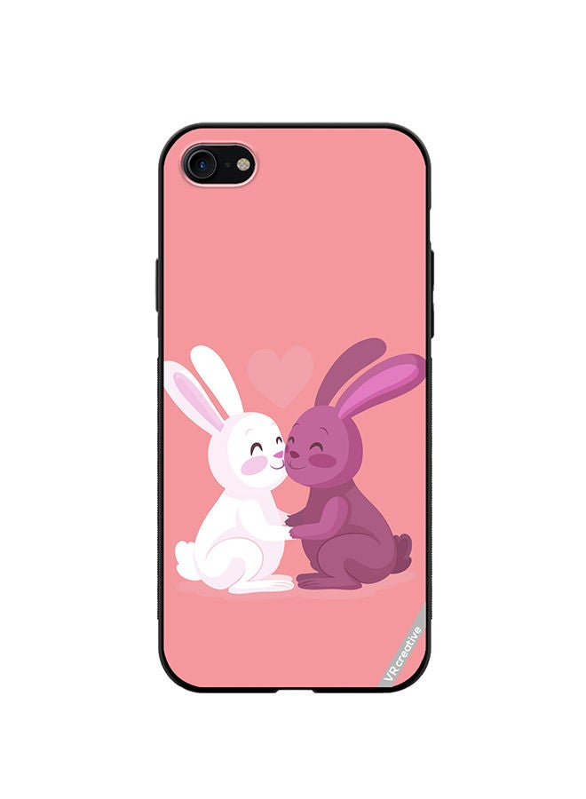 VR CREATIVE Protective Case Cover For Apple iPhone SE (2022) Love Rabbits Design Multicolour - Image 1