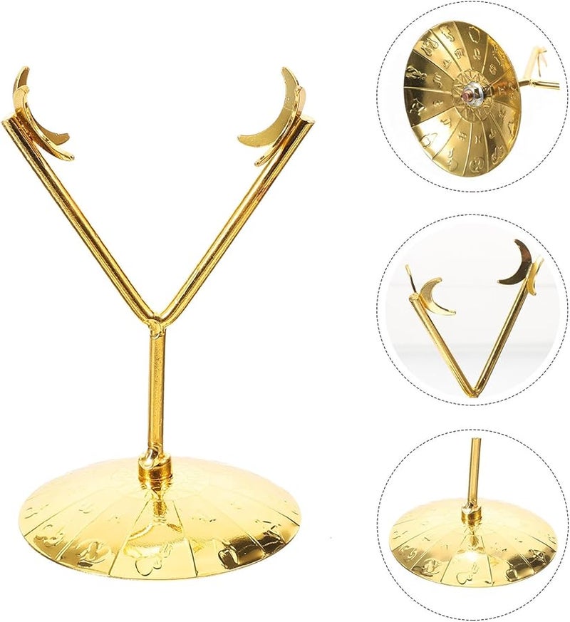 حامل عرض كريستال من الذهب المعدني للمجوهرات والمعادن لتزيين سطح المكتب - Image 3