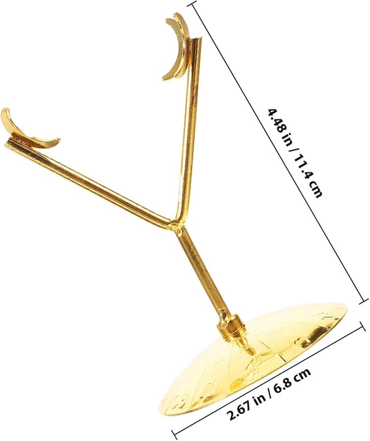 حامل عرض كريستال من الذهب المعدني للمجوهرات والمعادن لتزيين سطح المكتب - Image 2