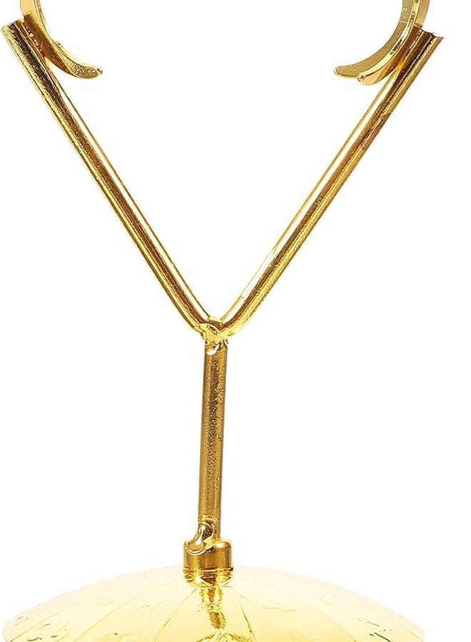 حامل عرض كريستال من الذهب المعدني للمجوهرات والمعادن لتزيين سطح المكتب - Image 1