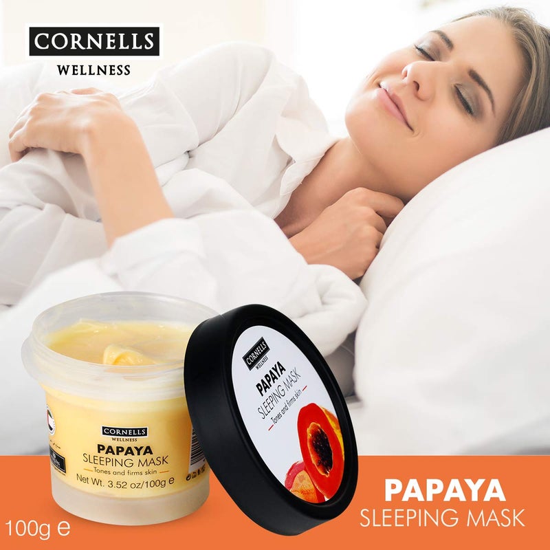 Cornells Wellness, Hydrating & Nourish, Papaya Sleeping Mask 100G, For Unisex - Image 4