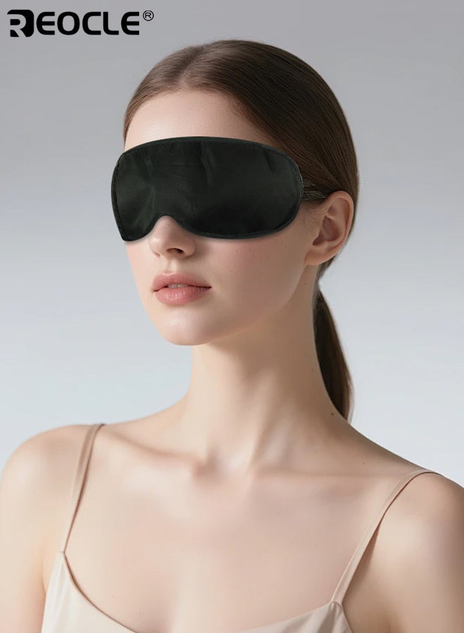 ريوكل 15 قطعة قناع العين القابل للتصرف معصوب العينين للنوم مع وسادة الأنف وحزام قابل للتعديل غطاء عين ناعم ومريح وخفيف الوزن قابل للتنفس للألعاب للحفلات السفر قيلولة النوم مناسبة للنساء والرجال والأطفال للاستخدام اليومي للاسترخاء لوقت الراحة - Image 4
