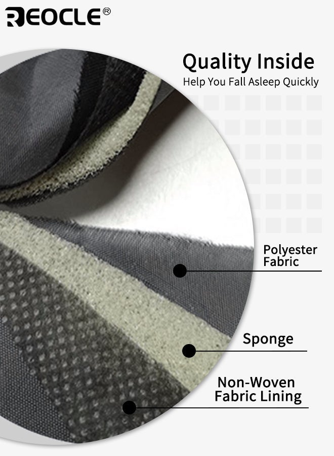 ريوكل 15 قطعة قناع العين القابل للتصرف معصوب العينين للنوم مع وسادة الأنف وحزام قابل للتعديل غطاء عين ناعم ومريح وخفيف الوزن قابل للتنفس للألعاب للحفلات السفر قيلولة النوم مناسبة للنساء والرجال والأطفال للاستخدام اليومي للاسترخاء لوقت الراحة - Image 2