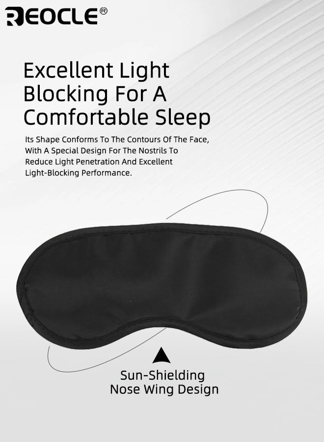 ريوكل 15 قطعة قناع العين القابل للتصرف معصوب العينين للنوم مع وسادة الأنف وحزام قابل للتعديل غطاء عين ناعم ومريح وخفيف الوزن قابل للتنفس للألعاب للحفلات السفر قيلولة النوم مناسبة للنساء والرجال والأطفال للاستخدام اليومي للاسترخاء لوقت الراحة - Image 5