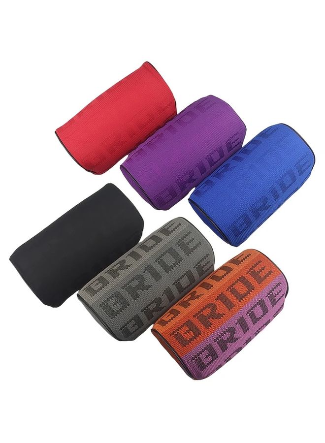 Gradient Gray Headrest Cushion JDM Style Car Seat Support Pillow Canvas Fabric Durable Comfort Driving - Image 3