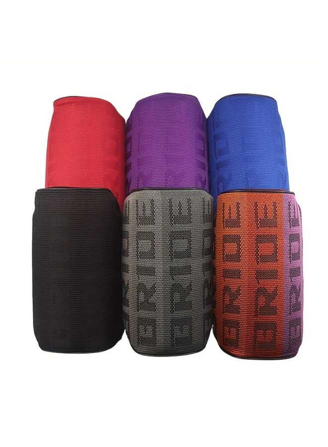 Gradient Gray Headrest Cushion JDM Style Car Seat Support Pillow Canvas Fabric Durable Comfort Driving - Image 4