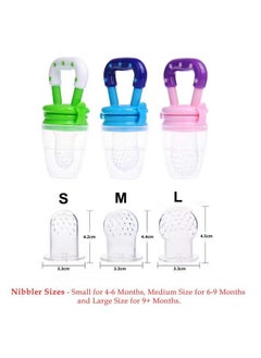 Safe-O-Kid Safeokidpack Of 1Bpa Free; Veggie Feed Nibbler; Fruit Nibbler;Silicone Food; Soft Pacifier;Feeder For Baby (M Size For 6 9 Months Babies)Pink  - Image 3