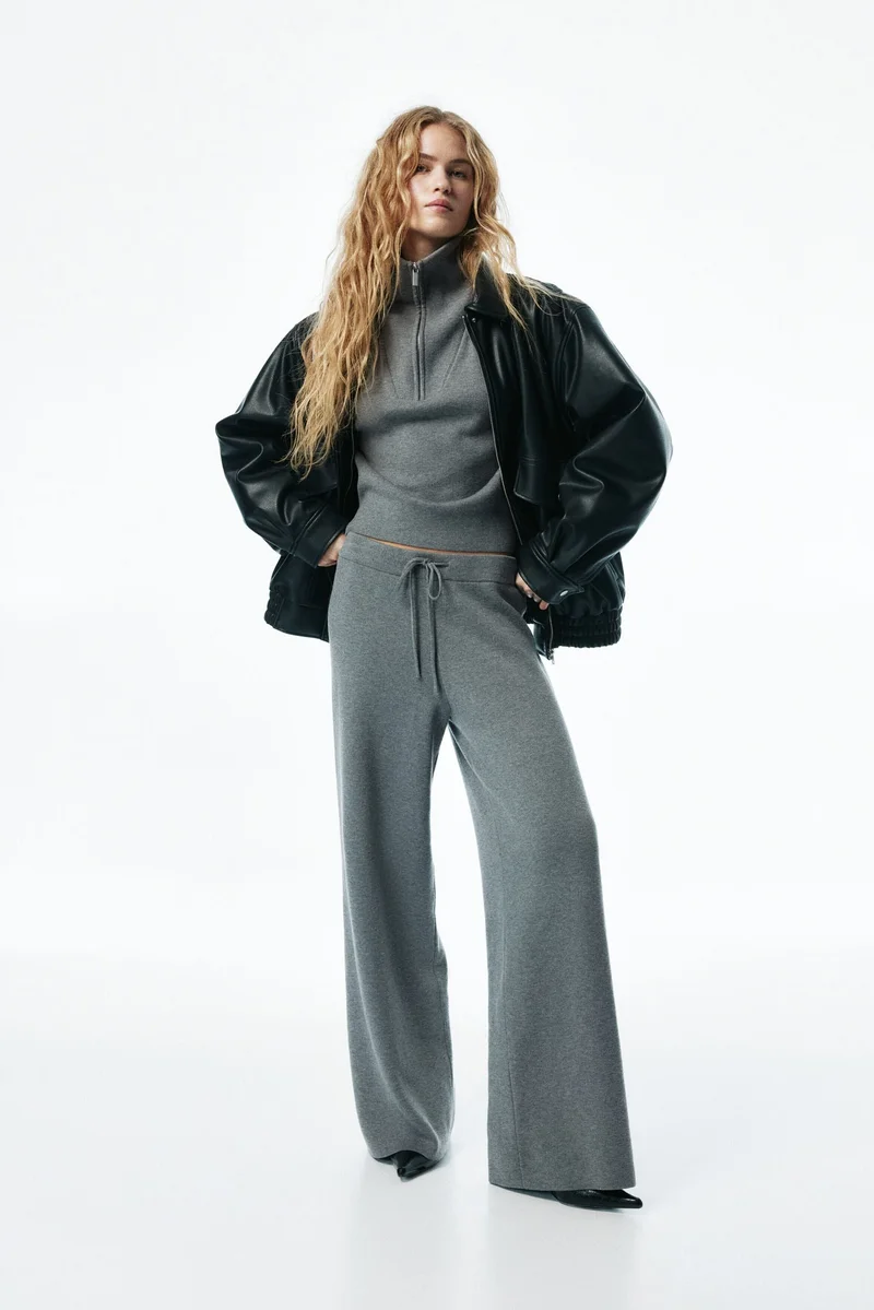 H&M Knitted drawstring trousers