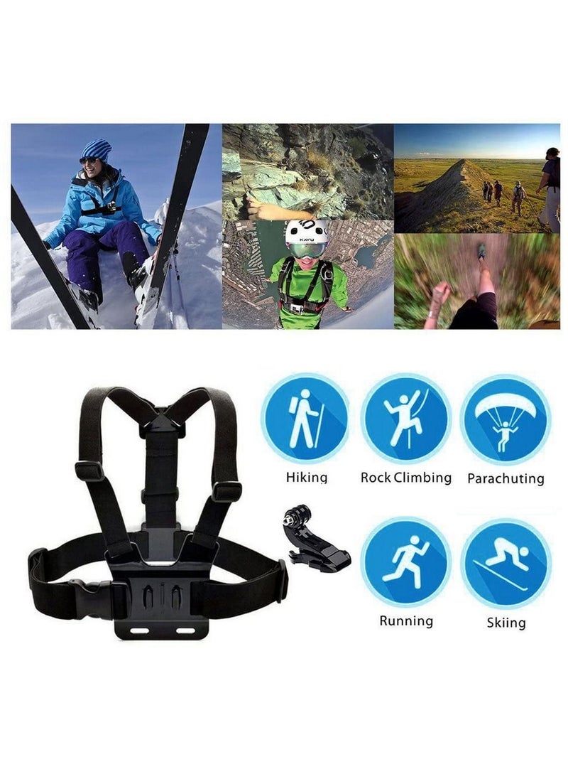 RATSAW - Universal Chest Harness and Head Strap Kit for POV and VLOG Videos  Compatible with iPhone Samsung GoPro Hero 5 to 9 Action Cameras and Cell Phones  Ideal for Video Shooting Accessories - Image 1