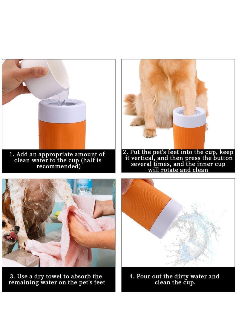 Pet Foot Washing Cup, Portable Pet Foot Washer with Soft Brush Muddy Dog Paw Cleaner for Dogs/Cats Feet Cleaning Tool - Image 4