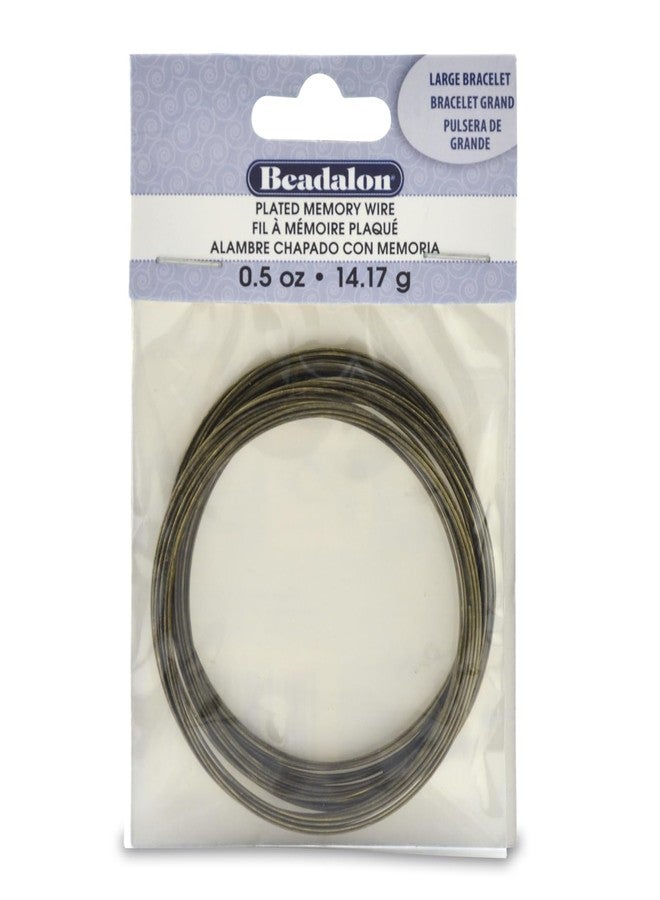 Beadalon Carbon Steel Memory Wire, Round, Ring, Gold Color, 0.5 oz, Approx. 99 coils