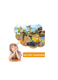 Generic Metal construction set, 4-in-1 vehicle set with 437 pieces, for ages 6-12+  - Image 2