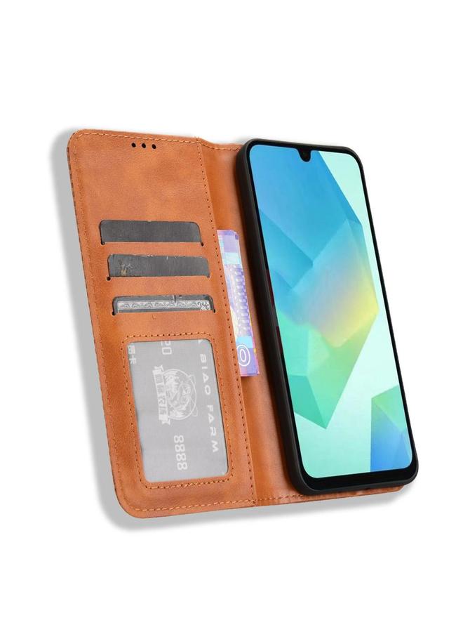 اس-توب جراب لهاتف Samsung Galaxy A16 5G مصنوع من الجلد بمشبك مغناطيسي بتصميم كلاسيكي - Image 4