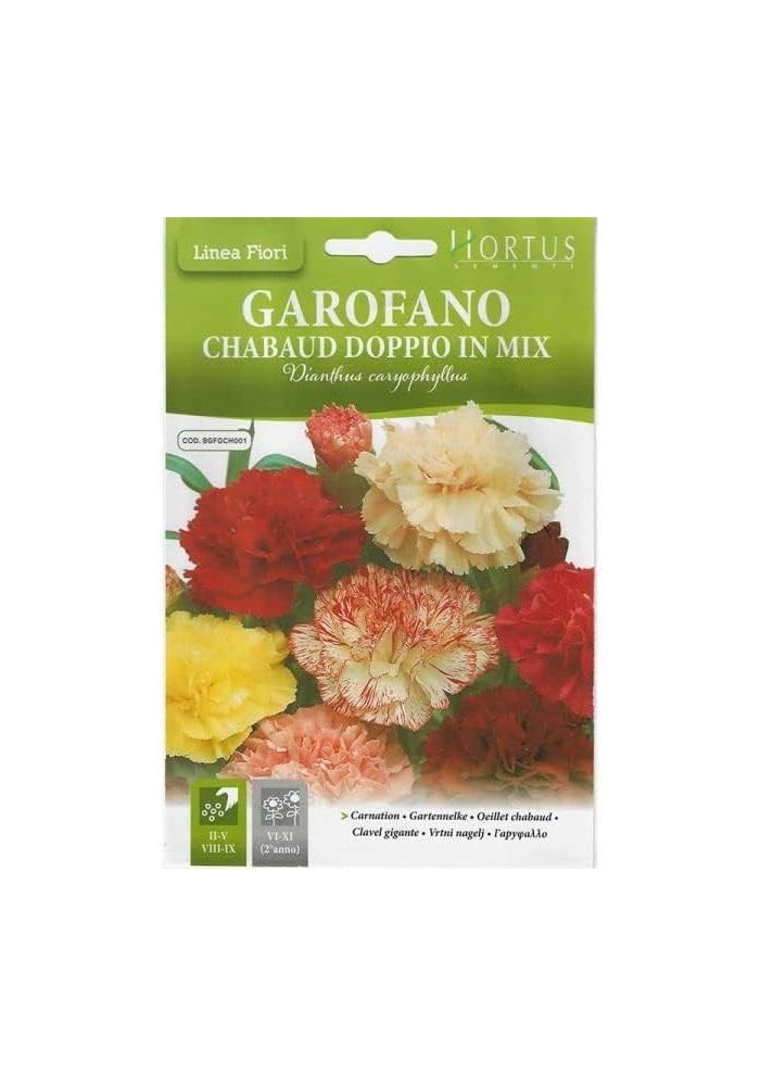 Hortus Carnation 'Garofano Chabaud Doppio in Mix' Premium Quality Seeds - Image 2