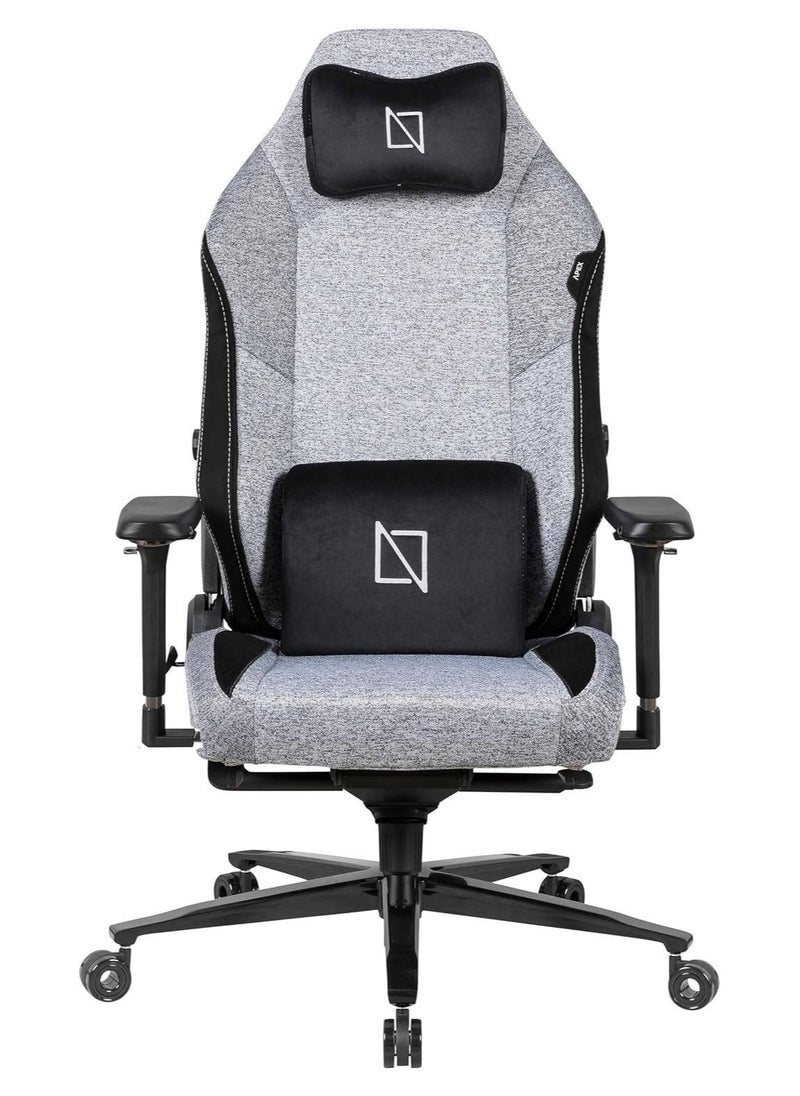 navo - Apex Pro Max Ultra Weave High Back Gaming Chair, Lumbar Support, 4D Armrests, Magnetic Headrest, 155° Backrest Recline, 180kg Weight Capacity, Ultra Grey | APEX-PROMAX-UG - Image 1