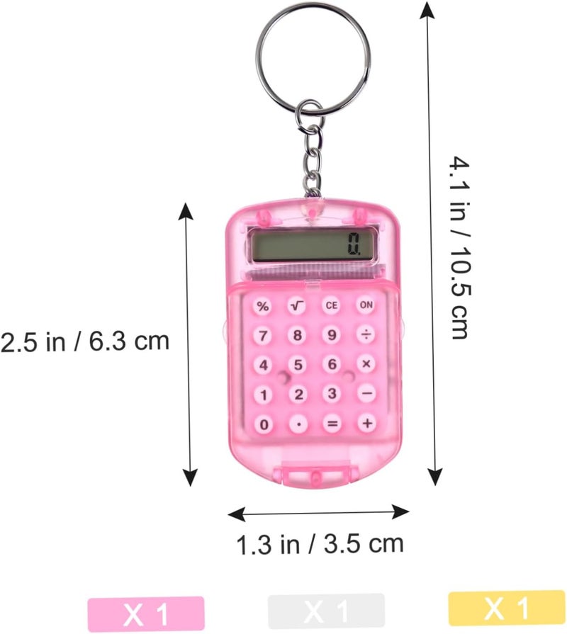 3pcs Portable Pocket Electronic Calculator with Display for Students Home and Office Use - Image 2