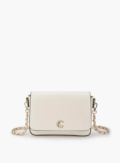 Le Confort Textured Crossbody Bag with Flap Closure