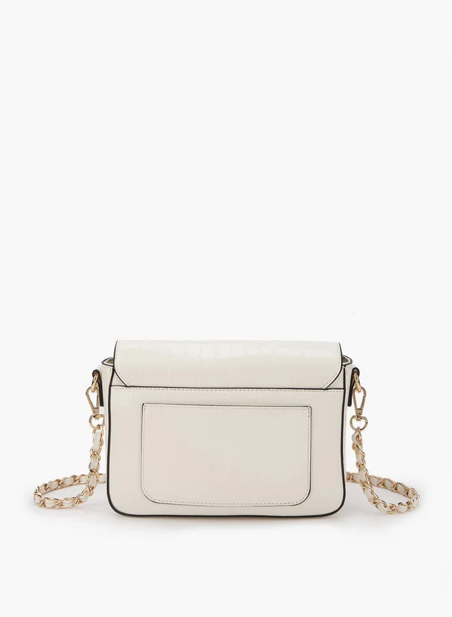 Le Confort Textured Crossbody Bag with Flap Closure