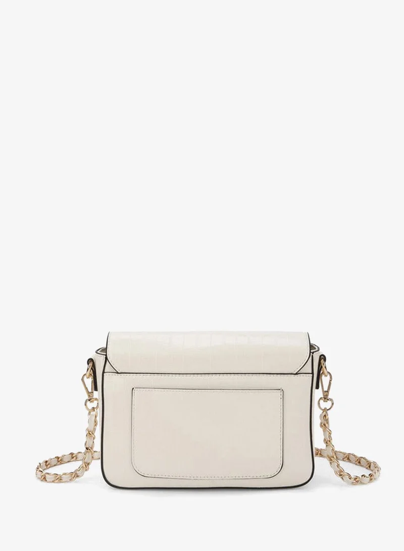Le Confort Textured Crossbody Bag with Flap Closure