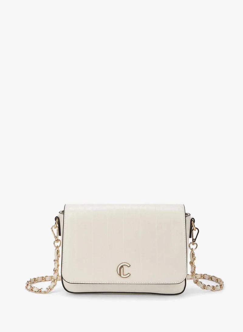 Le Confort Textured Crossbody Bag with Flap Closure