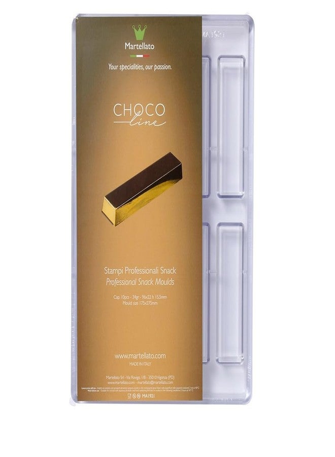 Martellato Polycarbonate Chocolate Mold, Rectangle Bar 96mm