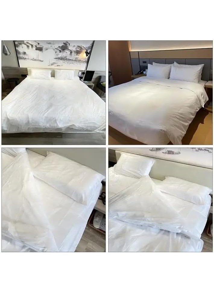 Beone Portable Disposable Bed Sheet with 1 Bed Sheet 220x240, 1 Quilt Cover 220x240, 2 Pillowcase 60x80 - Image 4