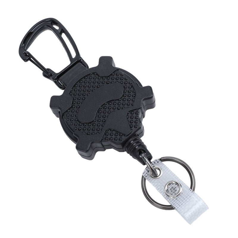 Retractable Id Badge Reel 1mm Thick Steel Wire Heavy Duty Construction Retractable Keychain - Versatile Functionality Retractable Badge Holder for Office Commercial Industrial Job Sites Contracting Pr - Image 3
