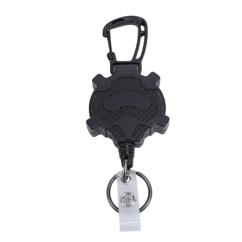 Retractable Id Badge Reel 1mm Thick Steel Wire Heavy Duty Construction Retractable Keychain - Versatile Functionality Retractable Badge Holder for Office Commercial Industrial Job Sites Contracting Pr - Image 1