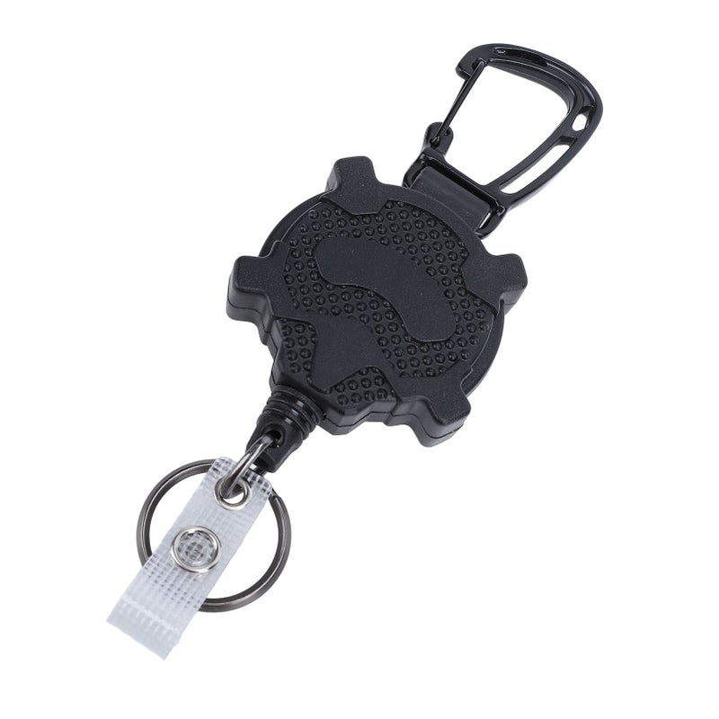 Retractable Id Badge Reel 1mm Thick Steel Wire Heavy Duty Construction Retractable Keychain - Versatile Functionality Retractable Badge Holder for Office Commercial Industrial Job Sites Contracting Pr - Image 2