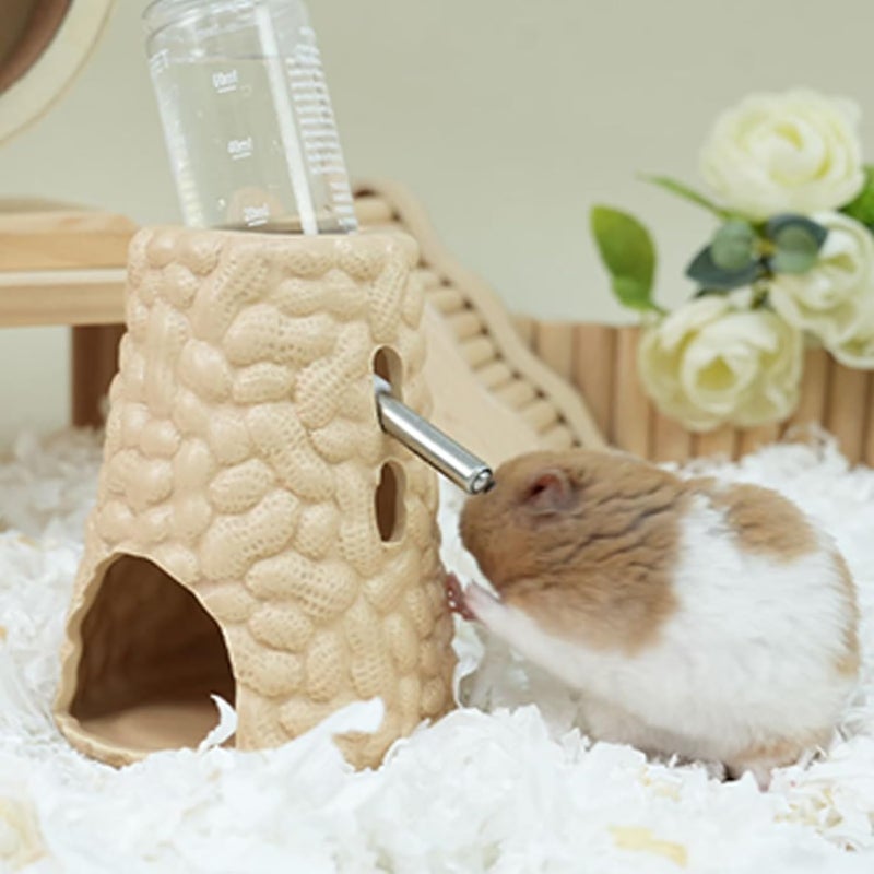 Automatic Leak Water Dispenser for Hamster and Small Animals Hanging Cage Feeder with Large Capacity Leak Ceramic Water Bottle for Hamsters - Image 2