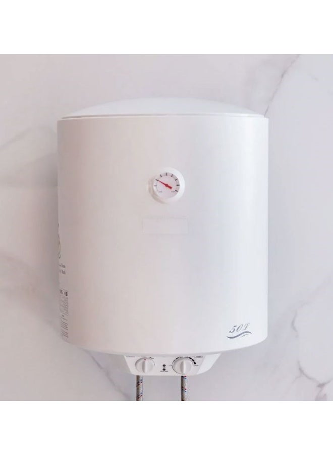 فكسر سخان مياه كهربائي عمودي - ٥٠ لترًا، مثبت على الحائط | موفر للطاقة، خزان مغطى بالزجاج، ضمان ٧ سنوات - Image 3