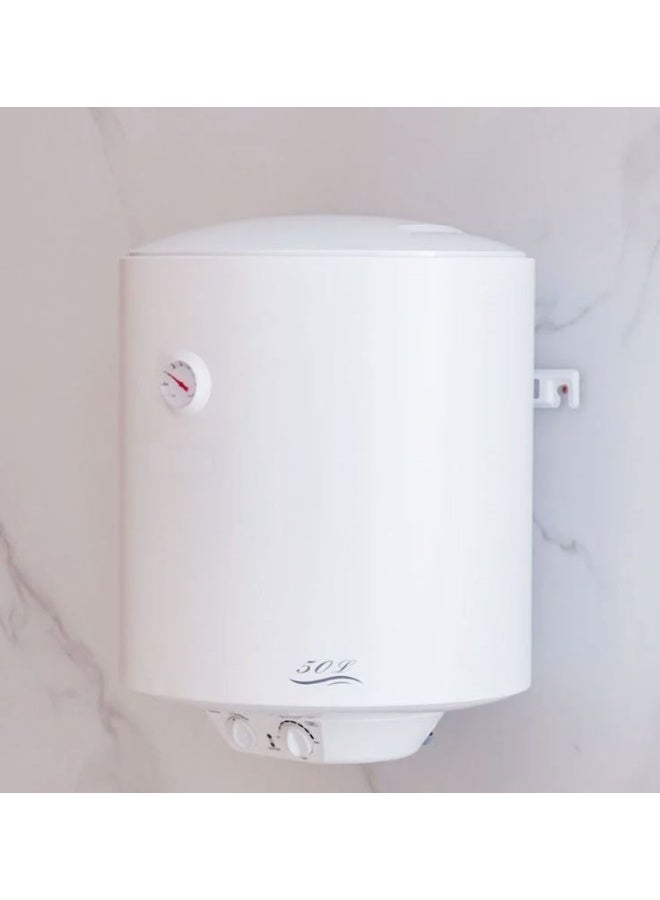 فكسر سخان مياه كهربائي عمودي - ٥٠ لترًا، مثبت على الحائط | موفر للطاقة، خزان مغطى بالزجاج، ضمان ٧ سنوات - Image 2