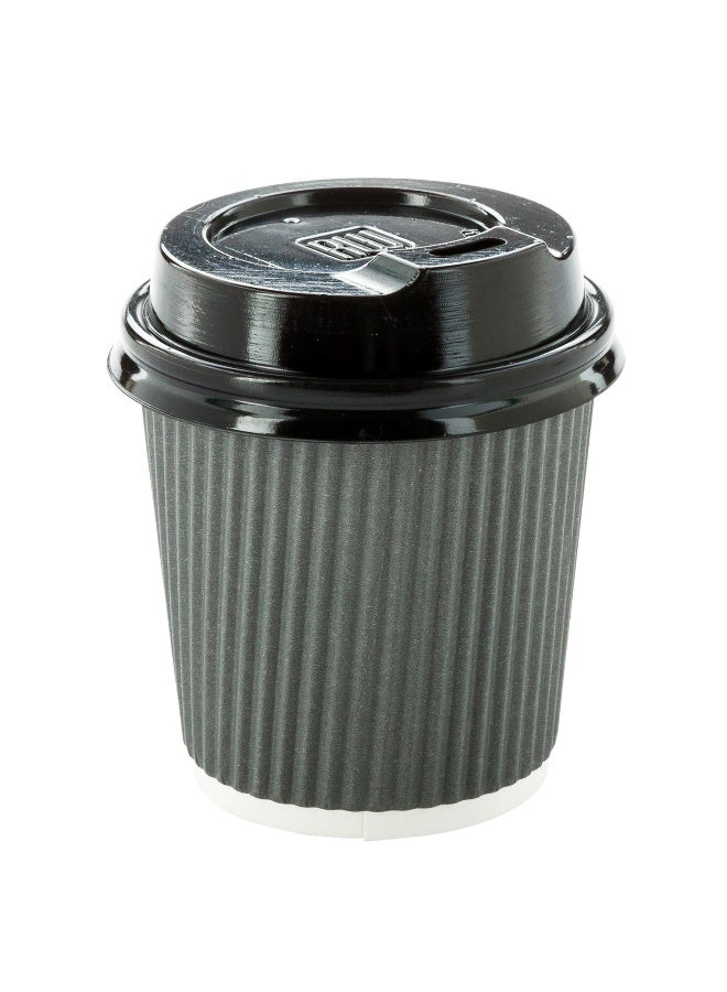 Restaurantware LIDS ONLY: 500-CT Disposable Black Lid for 4-OZ Coffee and Tea Cups: Perfect for Coffee Shops, Juice Shops, and Restaurant take out - Recyclable Polystyrene Cup Lid - Image 2