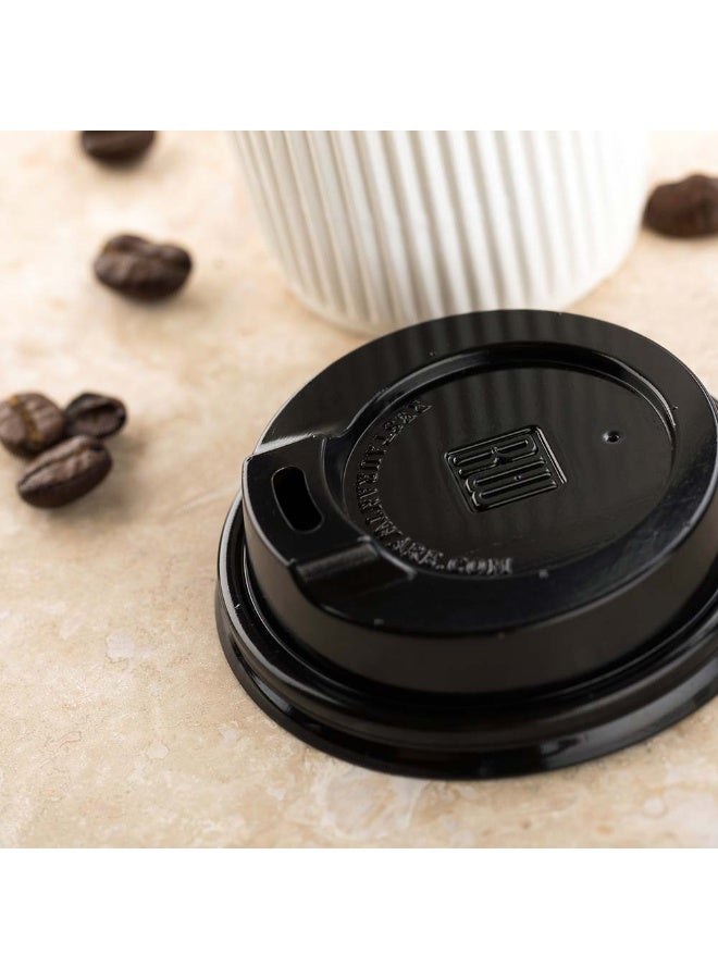 Restaurantware LIDS ONLY: 500-CT Disposable Black Lid for 4-OZ Coffee and Tea Cups: Perfect for Coffee Shops, Juice Shops, and Restaurant take out - Recyclable Polystyrene Cup Lid - Image 3