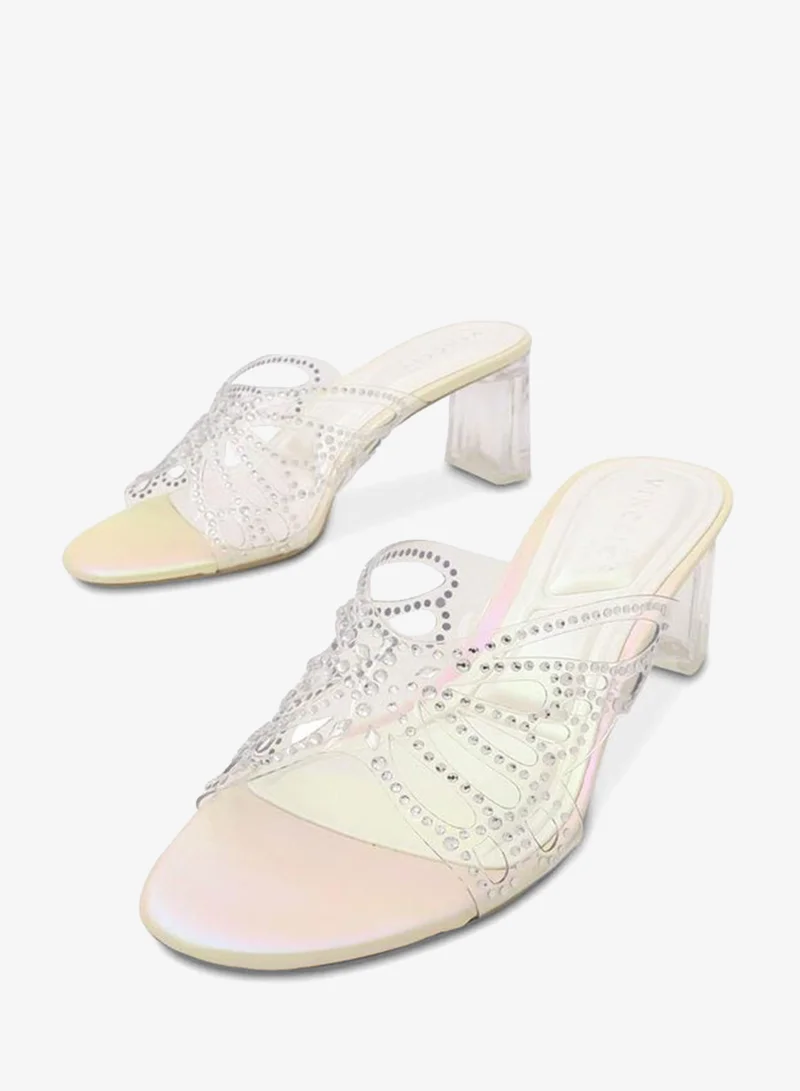 فينتشي صندل بكعب عال متعدد الأحزمة