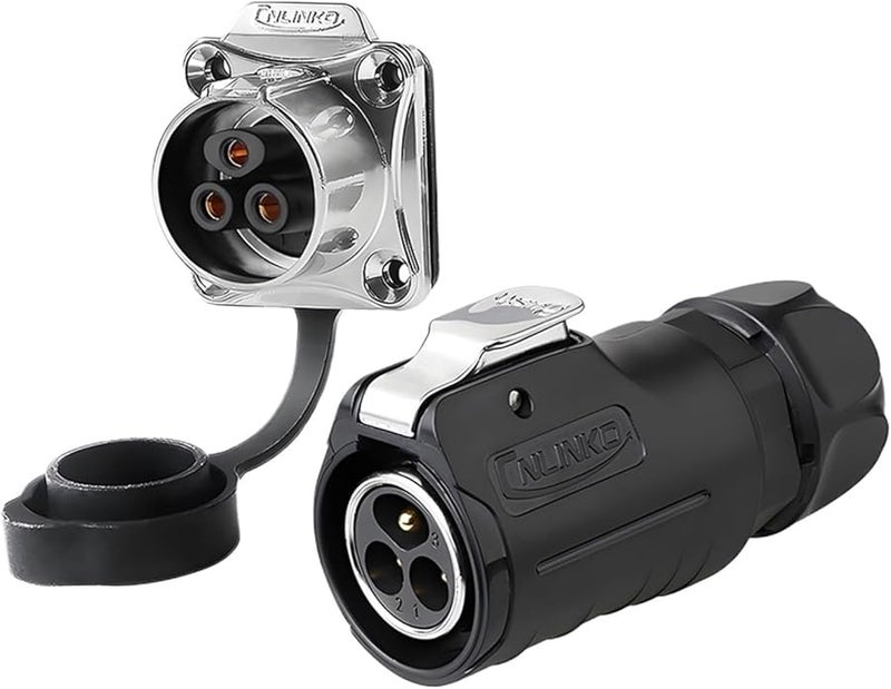 M20 7 Pin IP68 Waterproof Aviation Connector Type D Set Bulkhead Power Cable - Image 3