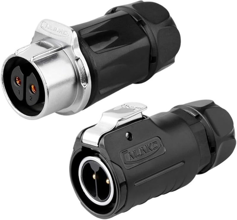 M20 7 Pin IP68 Waterproof Aviation Connector Type D Set Bulkhead Power Cable - Image 1