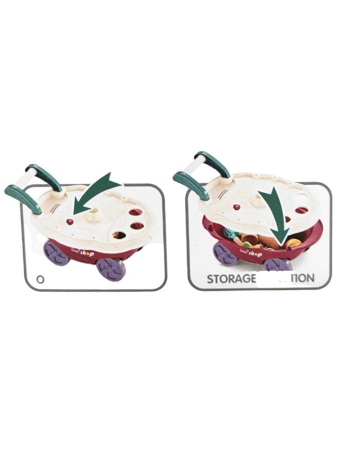 HOME CANDY ICE CREAM CART TROLLEY PLAYSET EARLY LEARNING PRETEND TOY FOR KIDS WITH LIGHT & MUSIC - Image 4