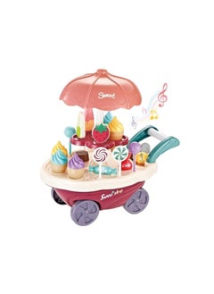 Rolly Toys HOME CANDY ICE CREAM CART TROLLEY PLAYSET EARLY LEARNING PRETEND TOY FOR KIDS WITH LIGHT & MUSIC  - Image 2