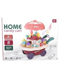 Rolly Toys HOME CANDY ICE CREAM CART TROLLEY PLAYSET EARLY LEARNING PRETEND TOY FOR KIDS WITH LIGHT & MUSIC  - Image 1