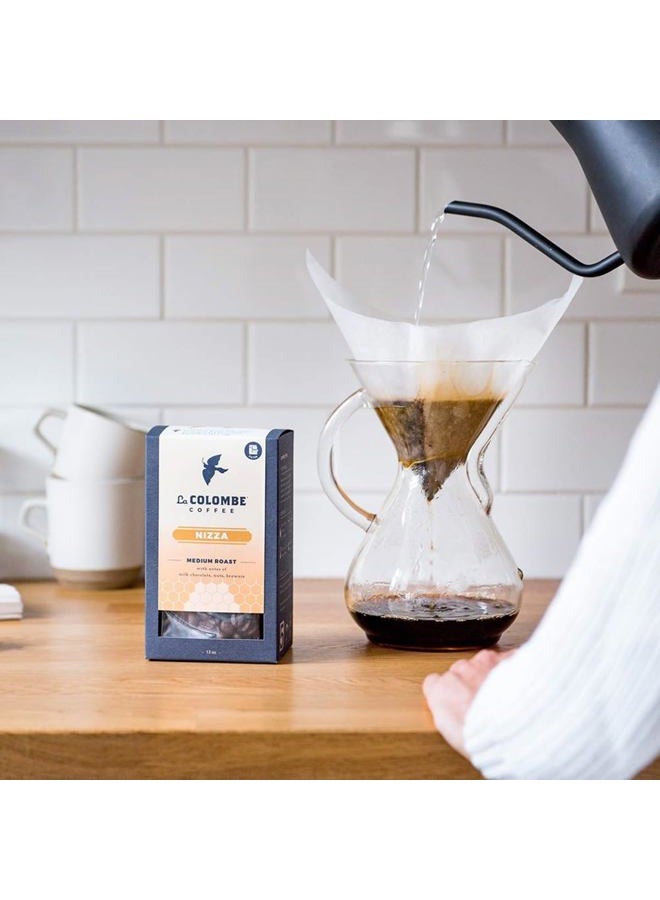 La Colombe قهوة نيتزا متوسطة التحميص حبوب كاملة - نكهات الشوكولاتة بالحليب، المكسرات والبراوني مع حلاوة العسل المحمص، 24 أونصة (عبوة من 1) - Image 3