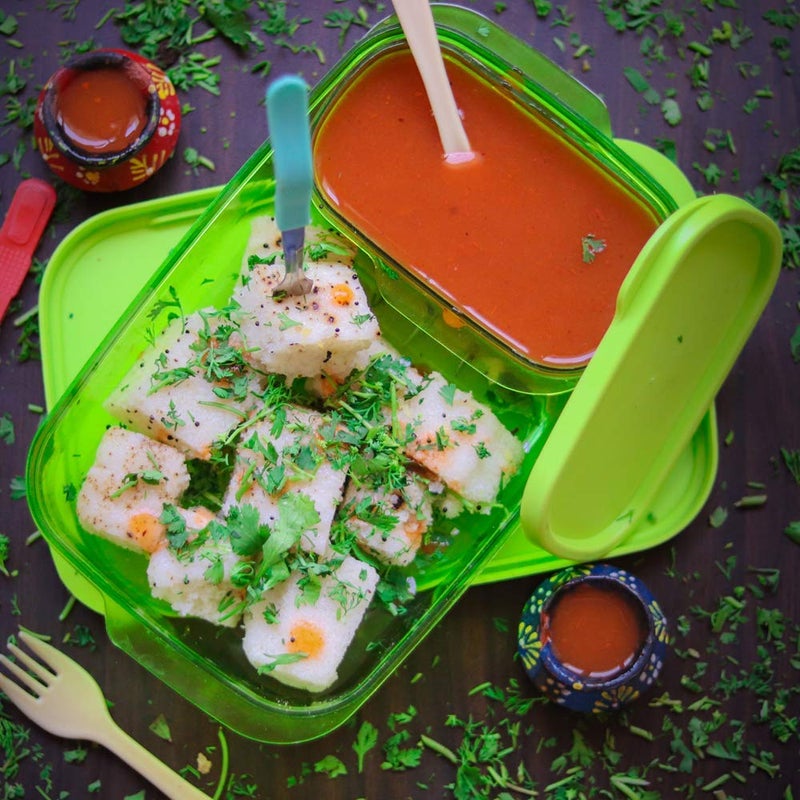 AGATHA AGATHA Lunch Boxes for Adults - Tiffin Box Lunch Box for Kids Childrens with Fork - Durable Perfect Size for On-The-Go Meal, BPA-Free and Food-Safe (Green) - Image 4