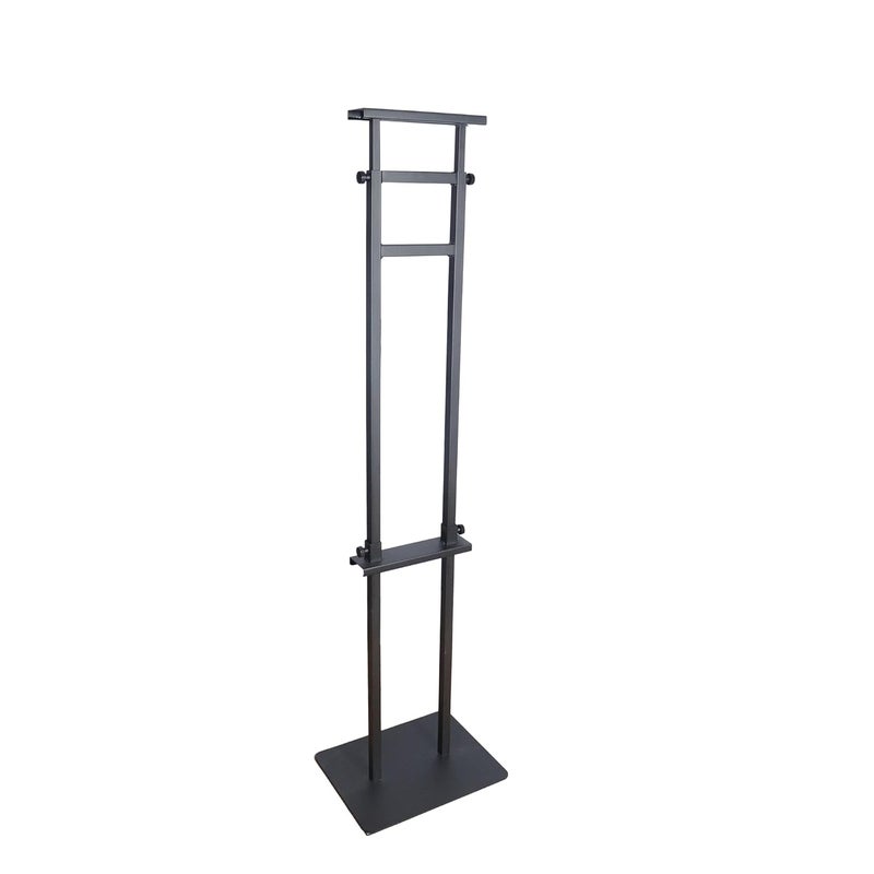 OBASIX ® Height Adjustabe Metal Display Stand for Commercial Advertisement Poster Stand Restaurants Menu | Powder Coated Black - Image 1